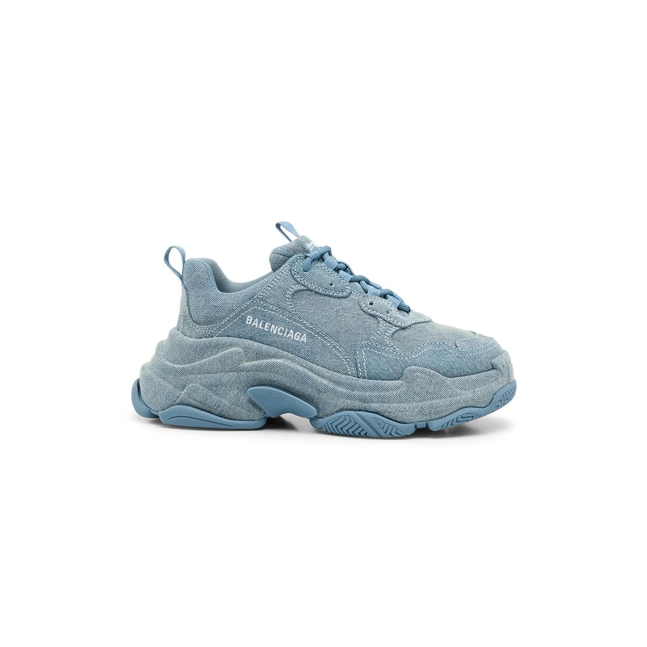 balenciaga Triple S Denim Sneakers