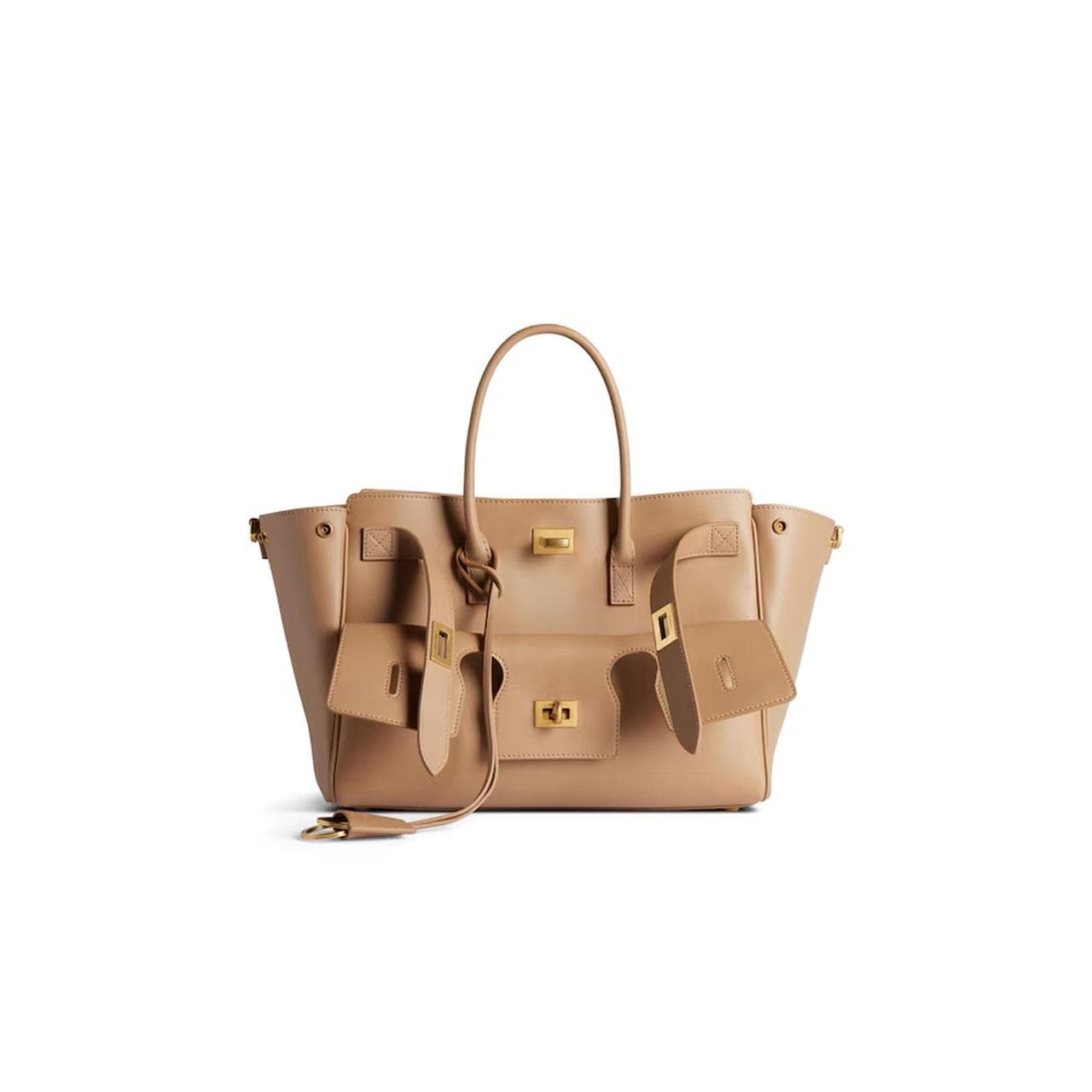 BALENCIAGA WOMEN'S BEL AIR CARRY ALL BAG SMALL IN LATTE 8125452ABAV2621 (29.5*20.3*11.9cm) — Bags