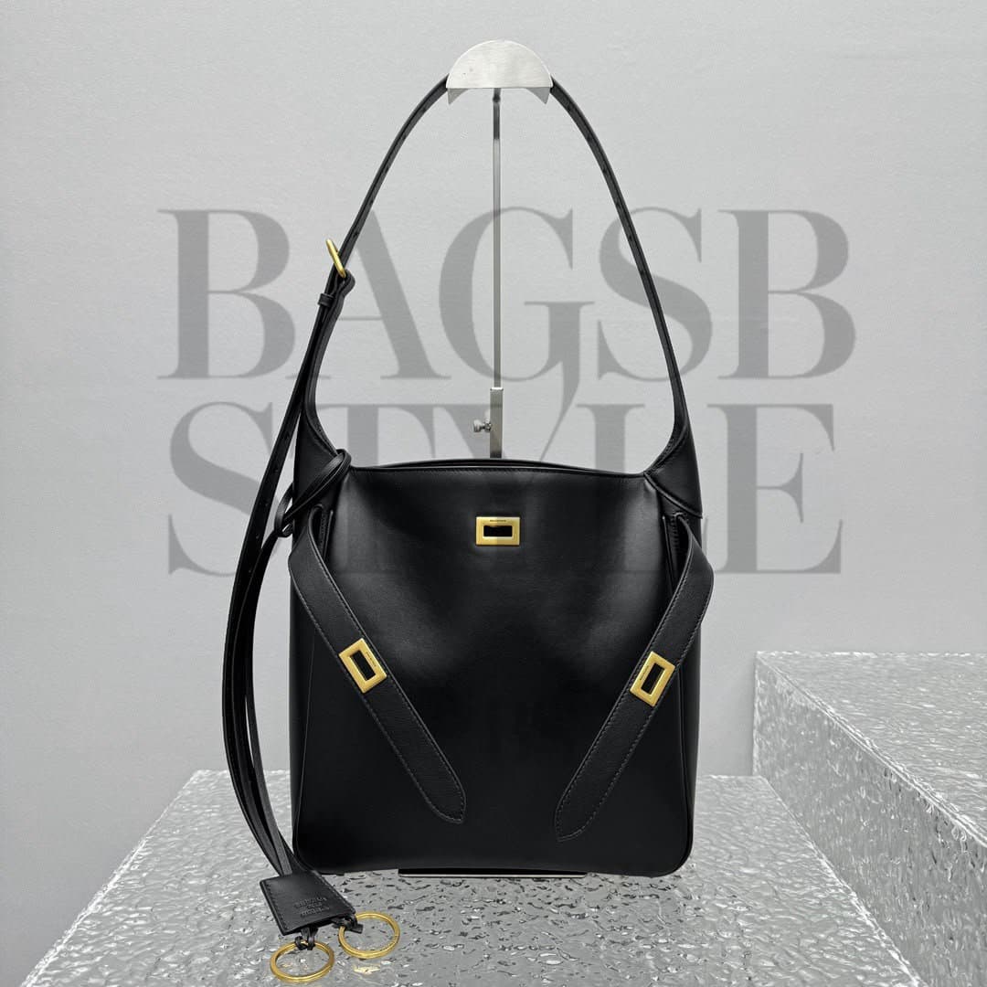 BALENCIAGA WOMEN’S BEL AIR HOBO BAG SMALL IN BLACK 8110182ABAV1000 (26.9 × 25.9 × 9.9 cm) — Bags