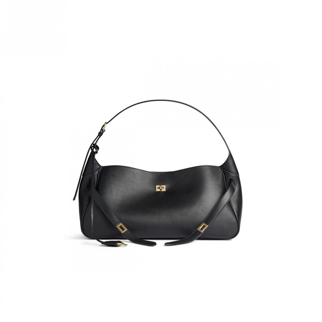 BALENCIAGA WOMEN'S BEL AIR SHOULDER BAG MEDIUM IN BLACK 8057603ABAW2000 (50*23.8*18cm) — Bags