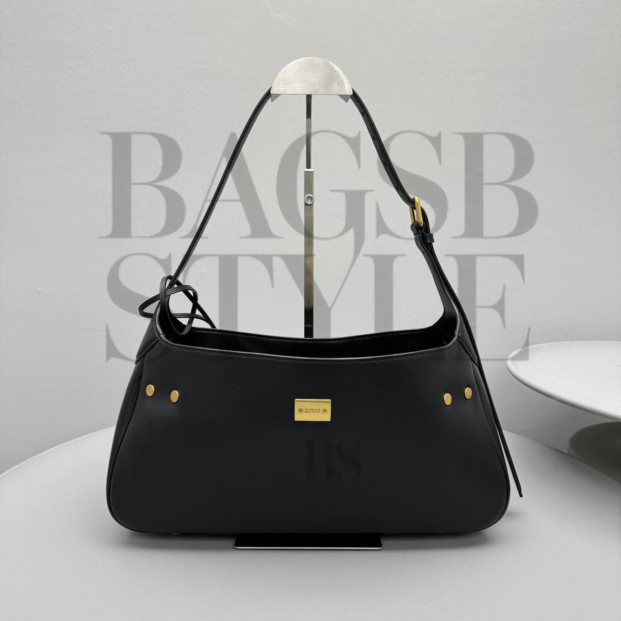 BALENCIAGA WOMEN'S BEL AIR SHOULDER BAG MEDIUM IN BLACK 8057603ABAW2000 (50*23.8*18cm) — Bags