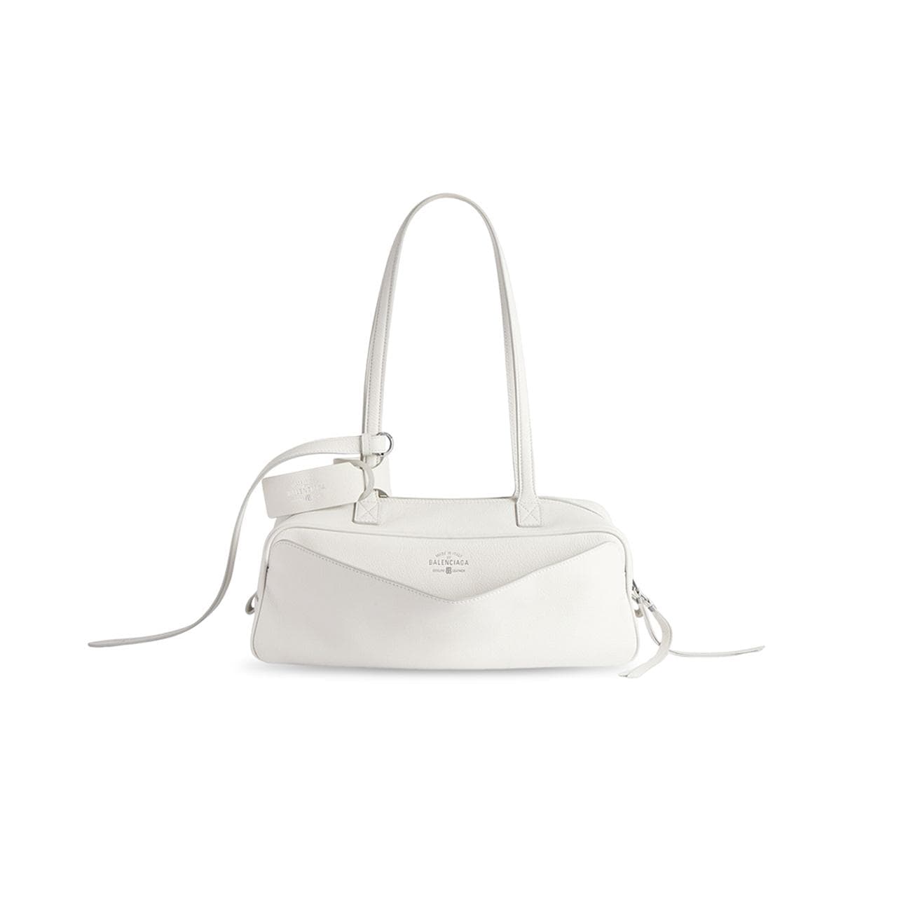 BALENCIAGA WOMEN'S CARRIE BOWLING BAG SMALL IN WHITE 8329202ABNP9016 (31*12*12cm) — Bags