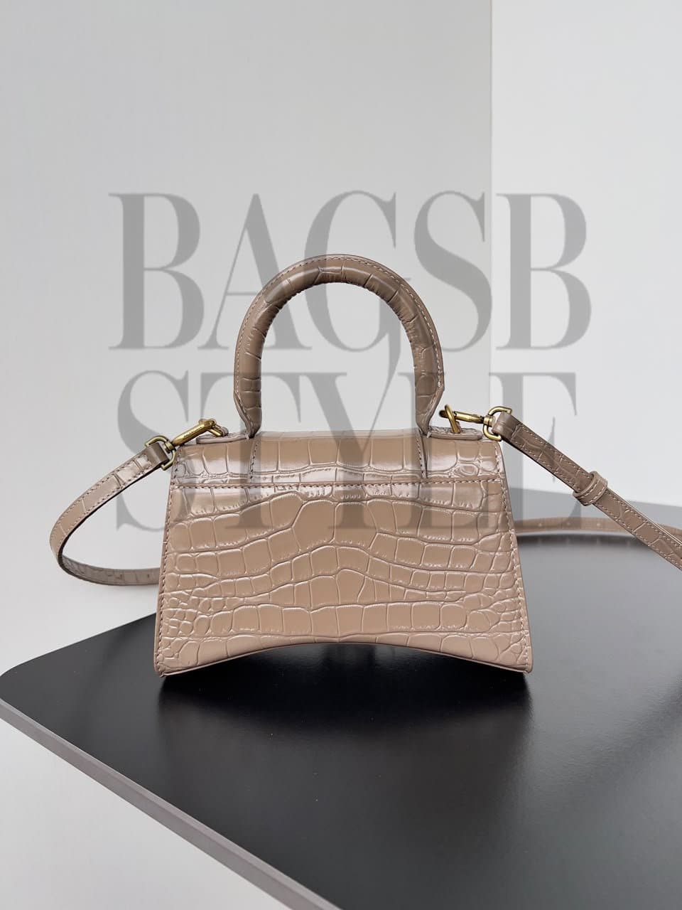 BALENCIAGA WOMEN'S HOURGLASS HANDBAG XS IN BROWN 5928331LL6Y3710 (18.8*13*7.9cm) — Bags