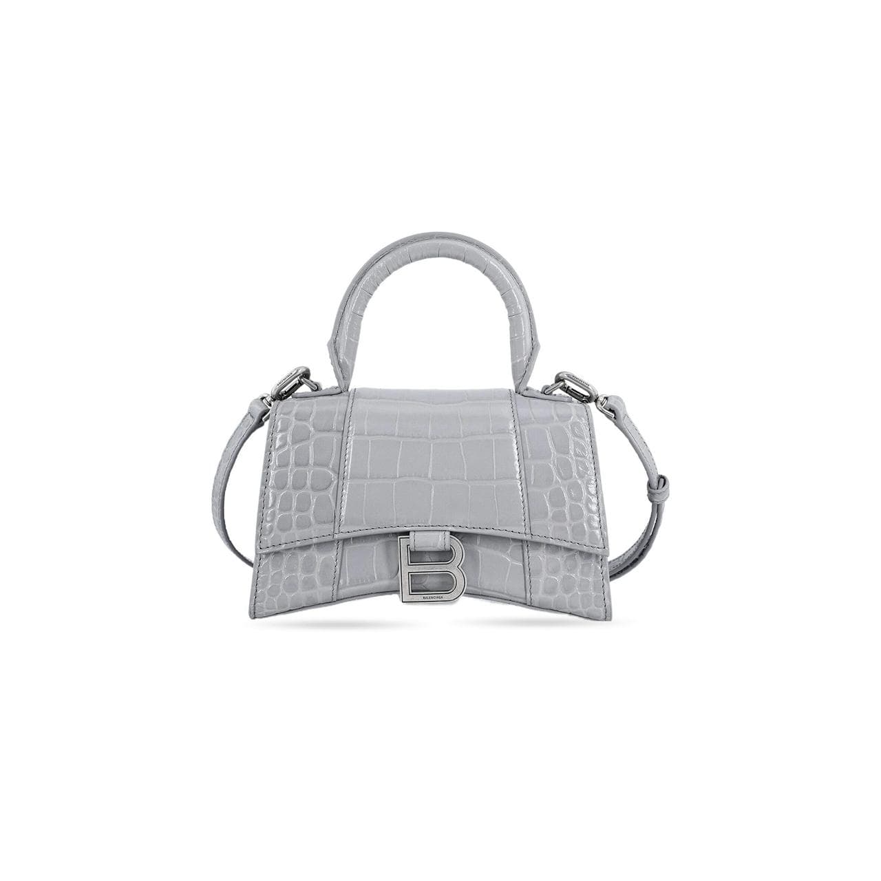 BALENCIAGA WOMEN'S HOURGLASS HANDBAG XS IN DARK GRAY 5928331LR6Y1108 (18.8*13*7.9cm) — Bags