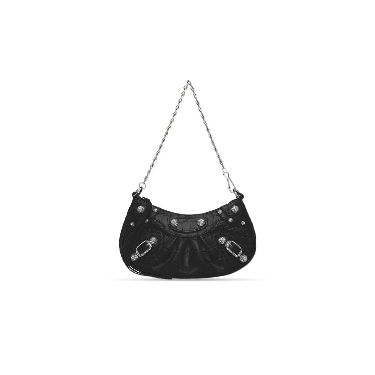 balenciaga Women’s Le Cagole Chain Bag Mini In Silver Black
