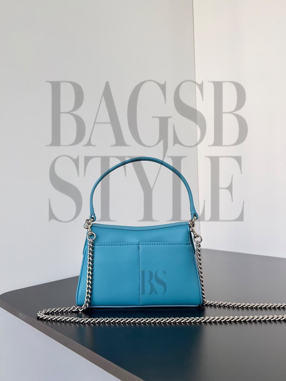 balenciaga Womenu2019s Rodeo Bag With Chain Nano In Blue