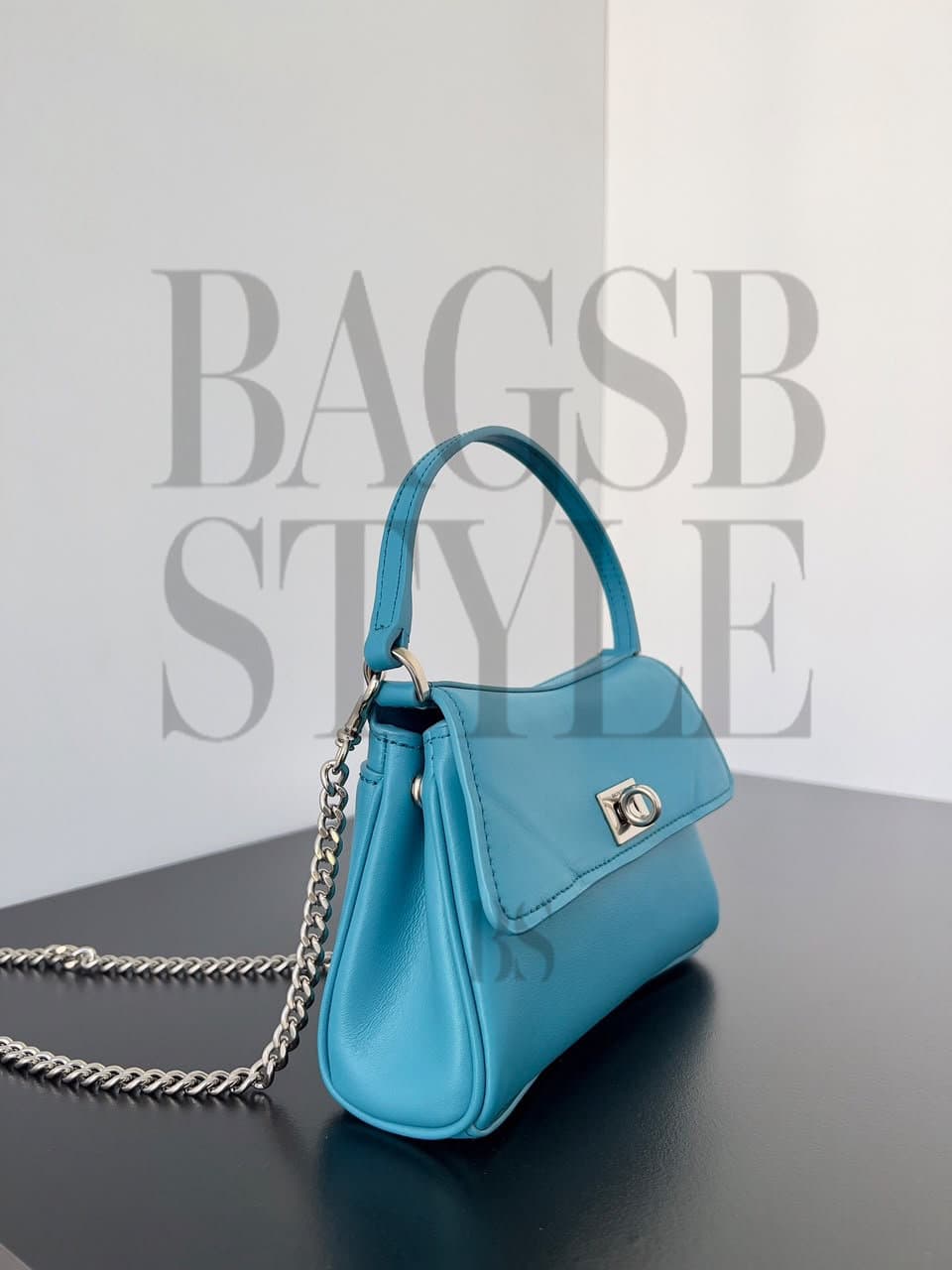 balenciaga Womenu2019s Rodeo Bag With Chain Nano In Blue