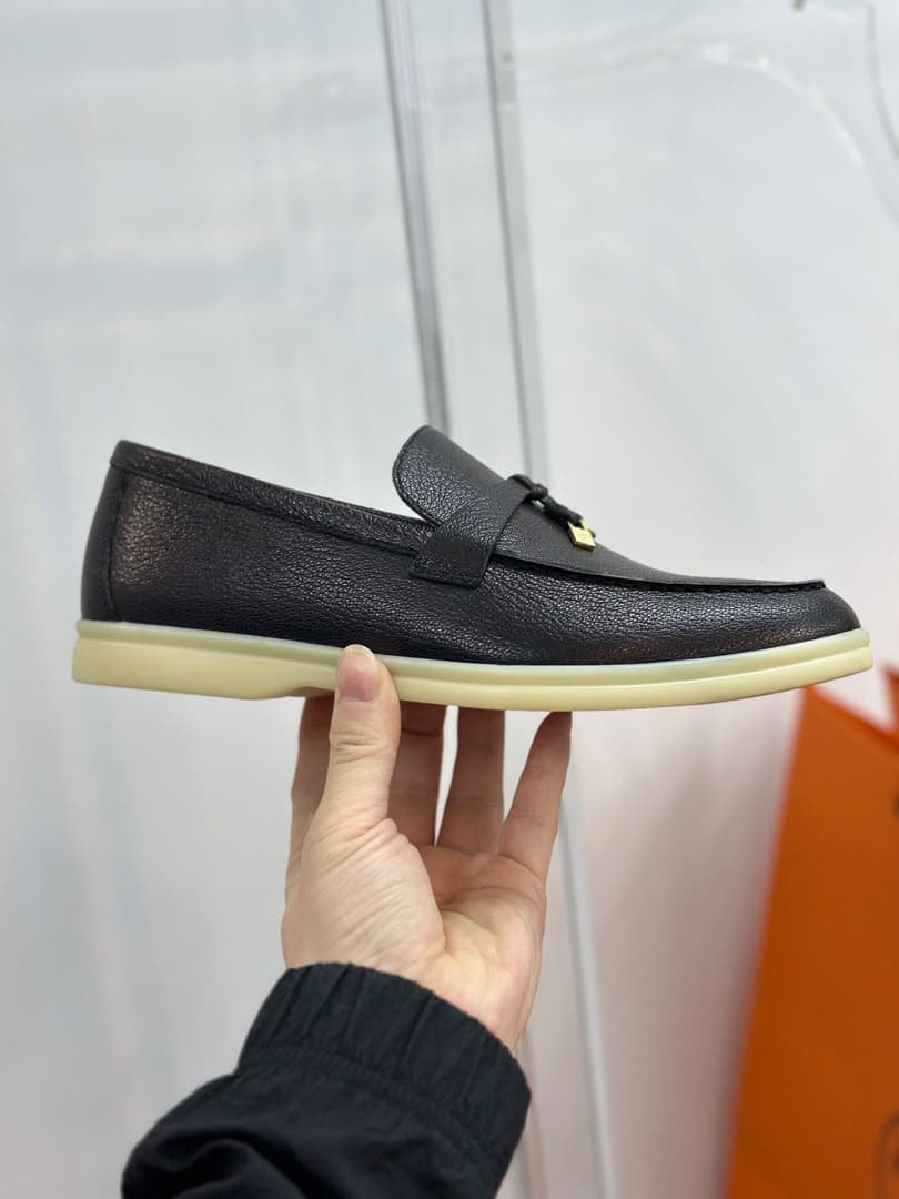 black Leather Loafers
