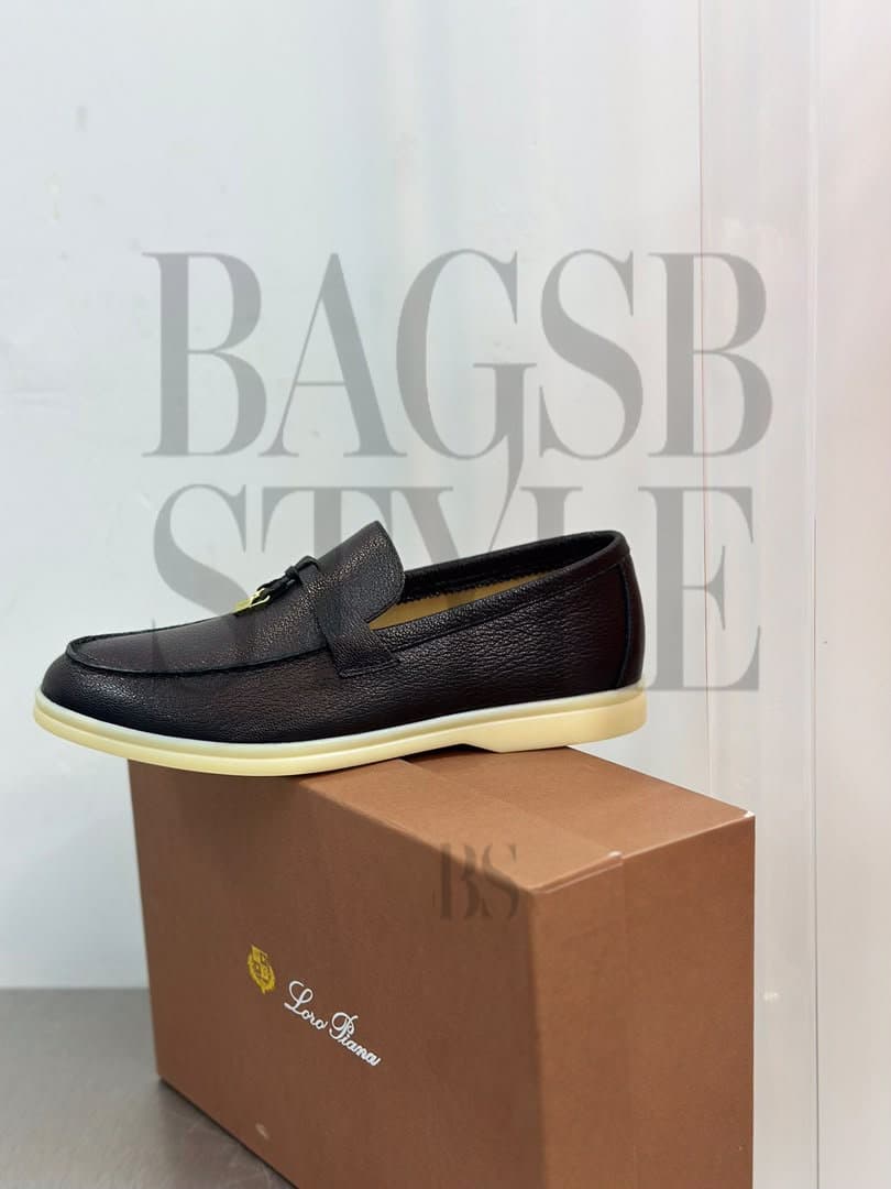 black Leather Loafers