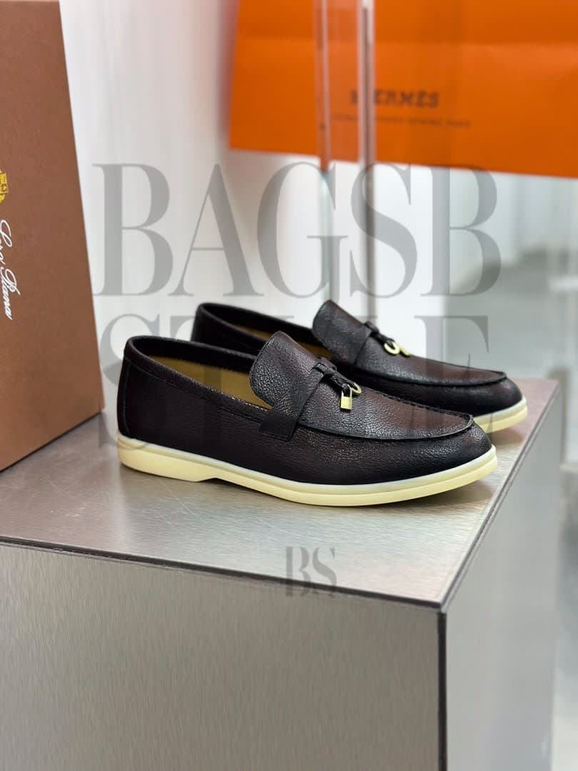 black Leather Loafers
