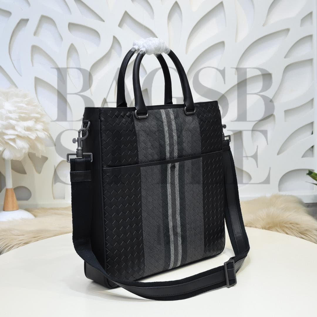 BOTTEA VENETA INTRECCIATO STRIPED HANDBAG (35*34*7cm) — Bags