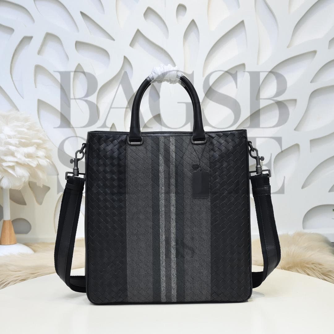 BOTTEA VENETA INTRECCIATO STRIPED HANDBAG (35*34*7cm) — Bags