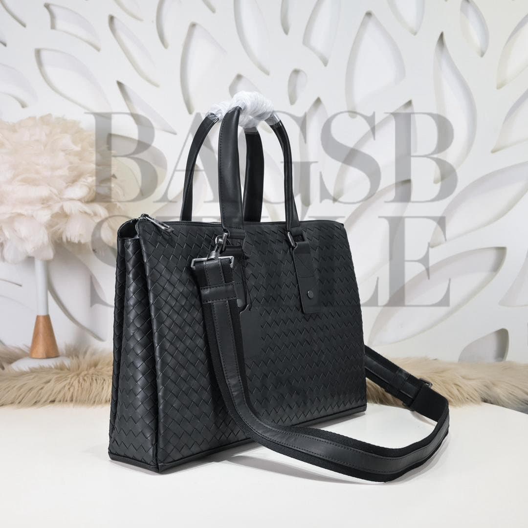BOTTEA VENETA SLIM INTRECCIATO BRIEFCASE (38*26*9cm) — Bags