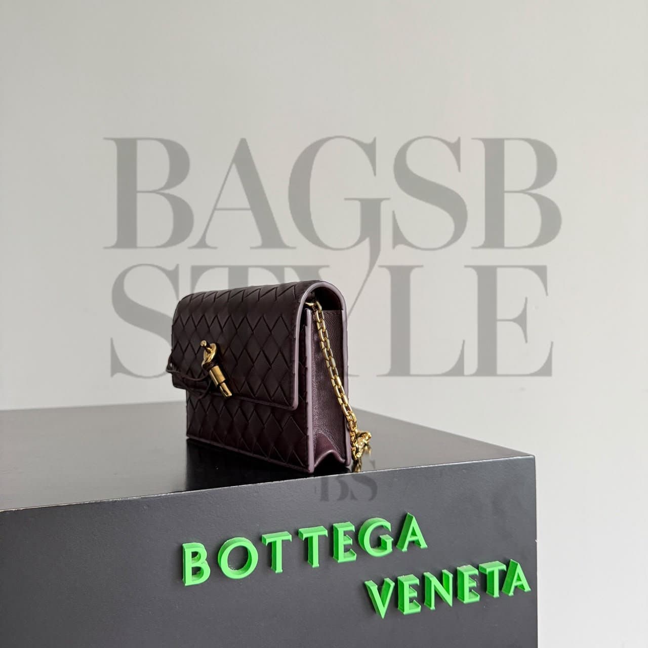 BOTTEGA VENETA ANDIAMO POUCH ON CHAIN 844107VCPP22190 (19 × 12.5 × 4 cm) — Bags