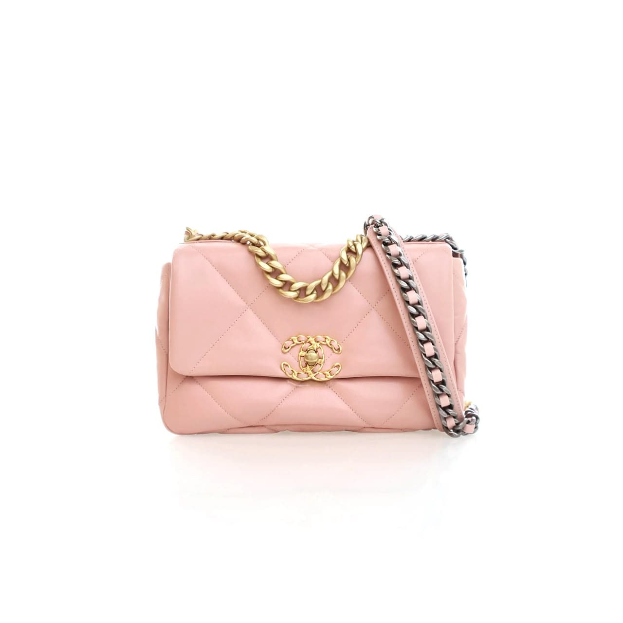 CHANEL MASTER 19 FLAP SMALL PINK GOATSKIN AS1160 (26*16*9cm) — Bags
