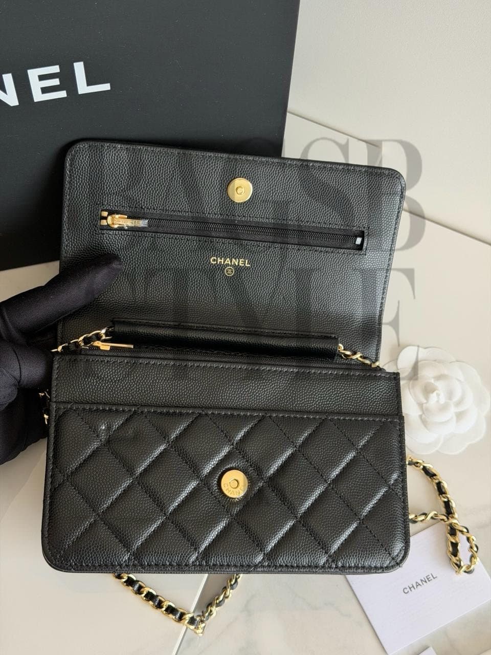 CHANEL MASTER WALLET ON CHAIN CAVIAR AP5073 (19*13*3cm) — Bags
