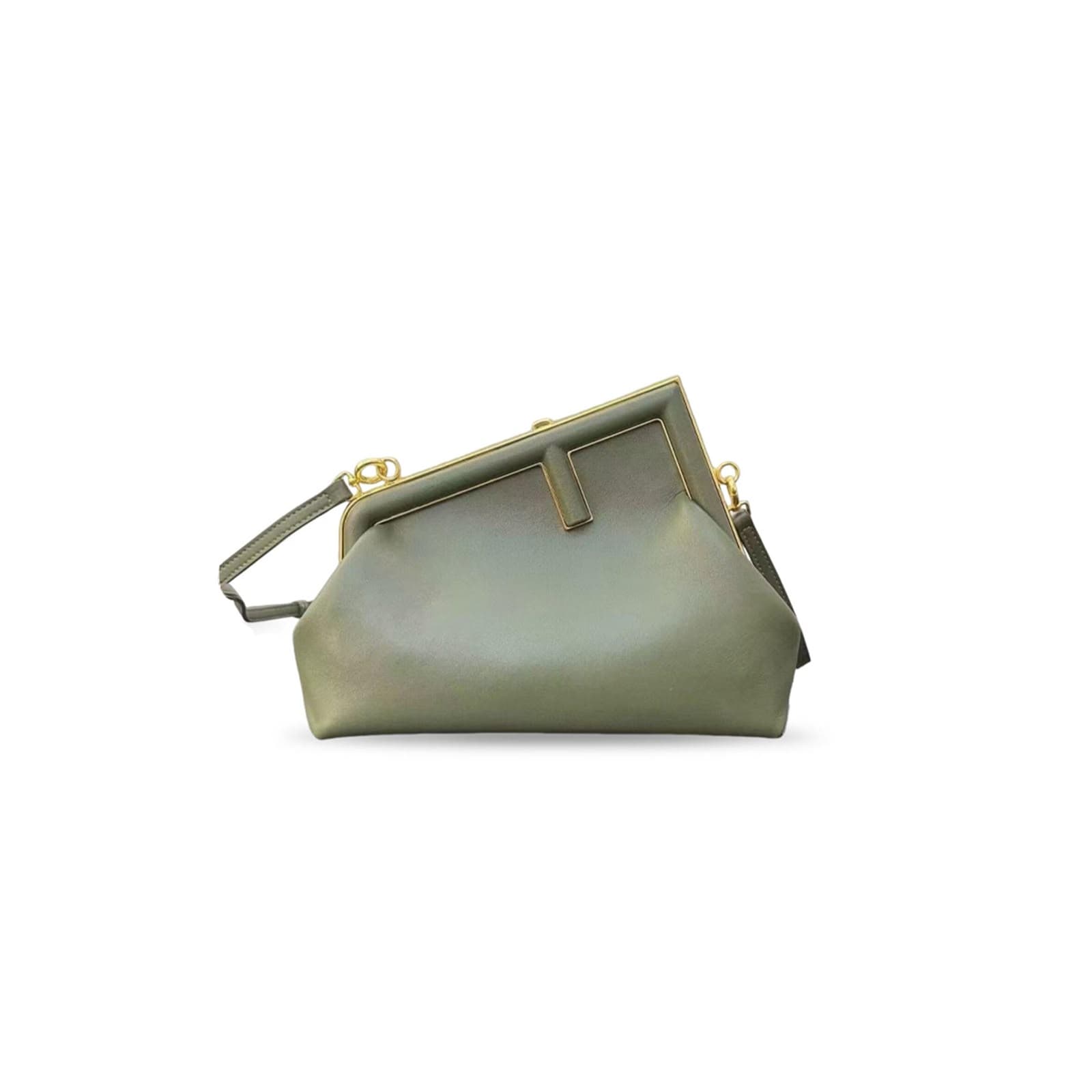 FENDI SHINY NAPPA MIDI FIRST GREEN TEA (32.5*23.5*15cm) — Bags