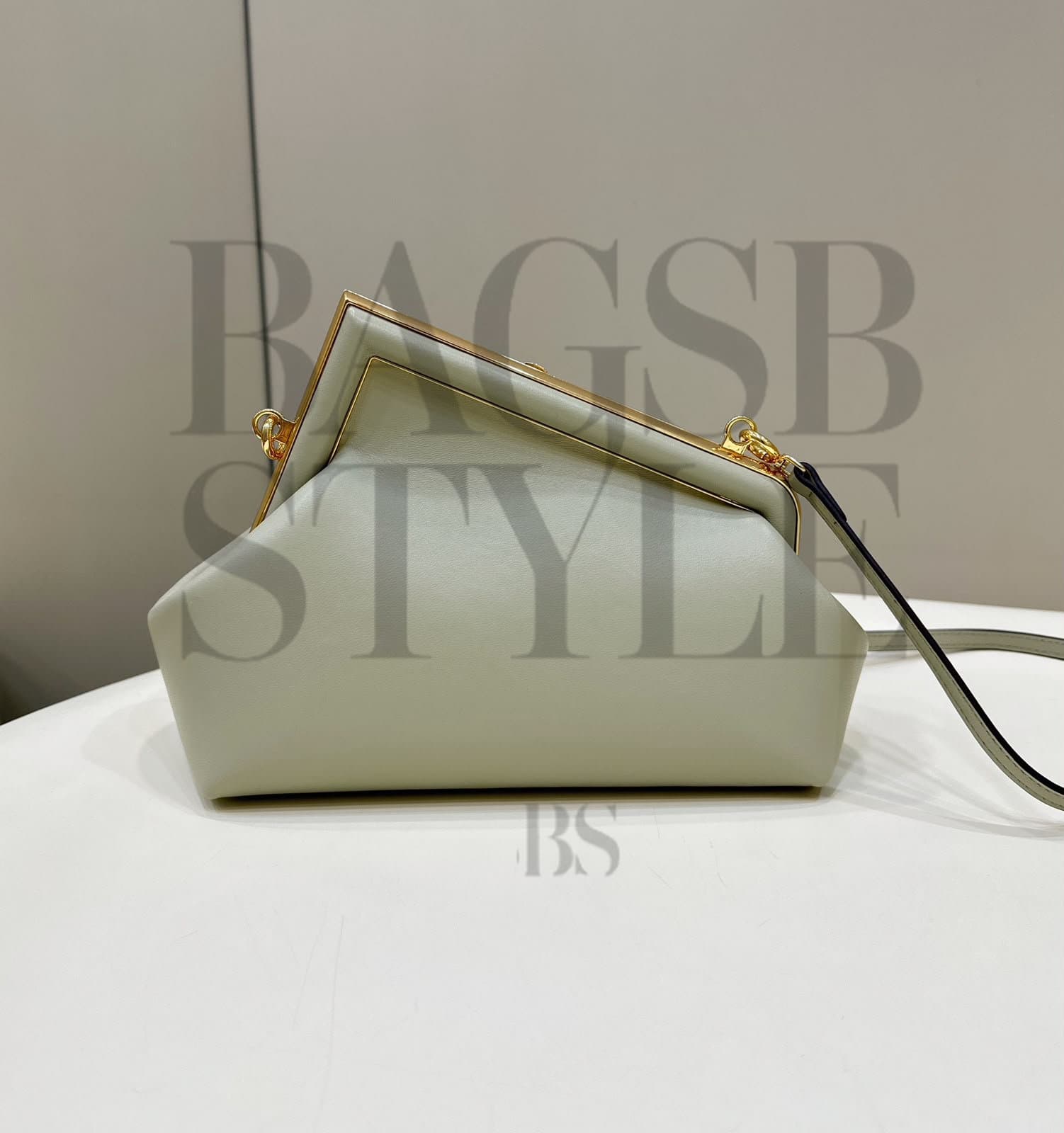 FENDI SHINY NAPPA MIDI FIRST GREEN TEA (32.5*23.5*15cm) — Bags
