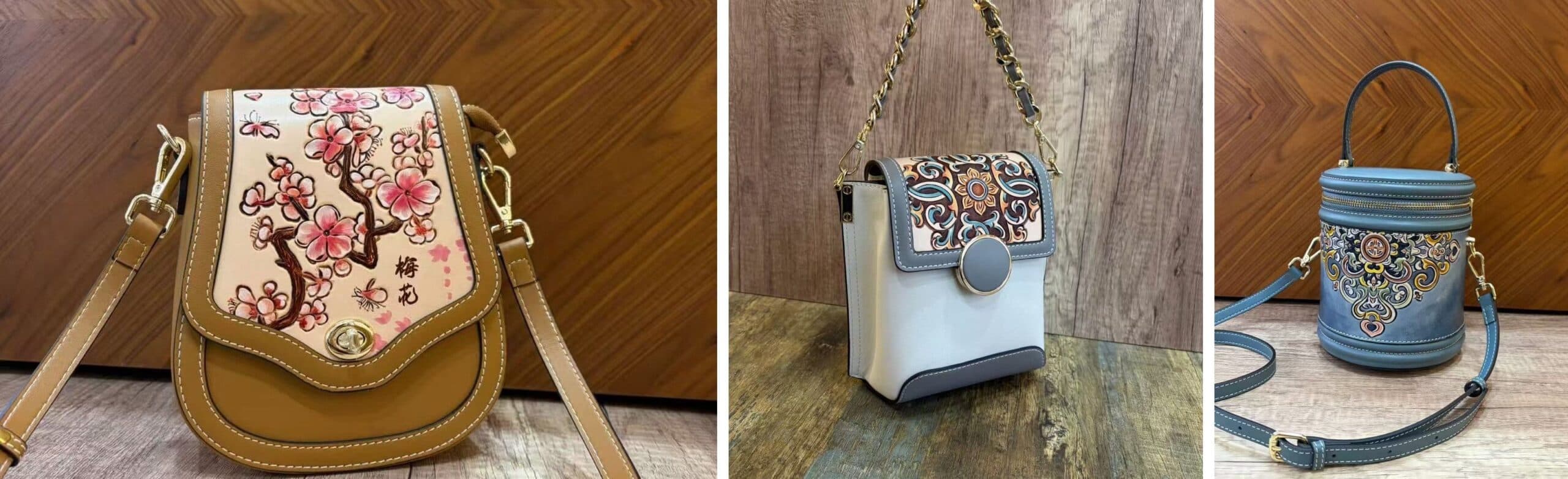 Floral Saddle Mini & Chain Flap Mini & Cylinder Art Bag Collection — Original Collection