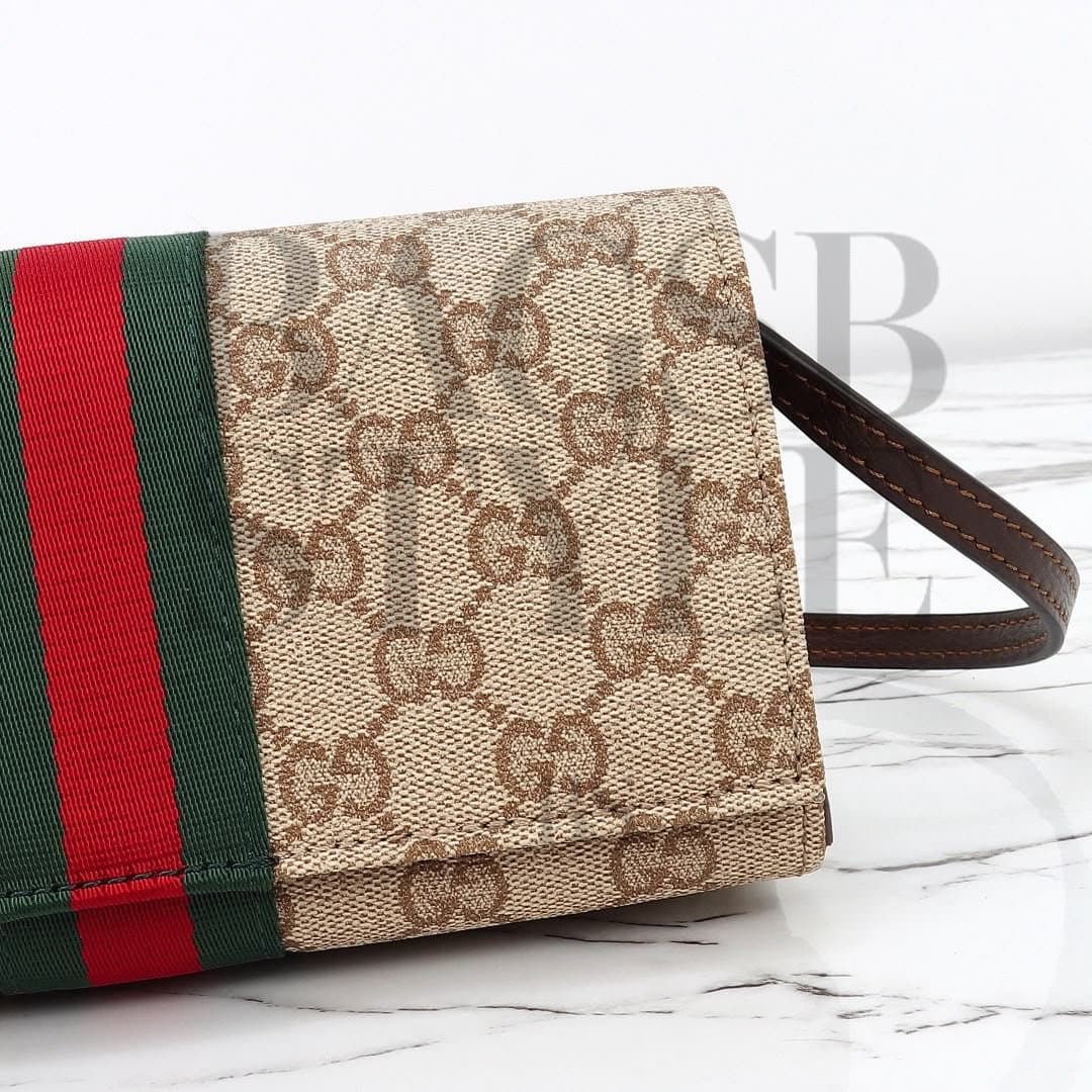 gucci Small Pouch With Strap And Web