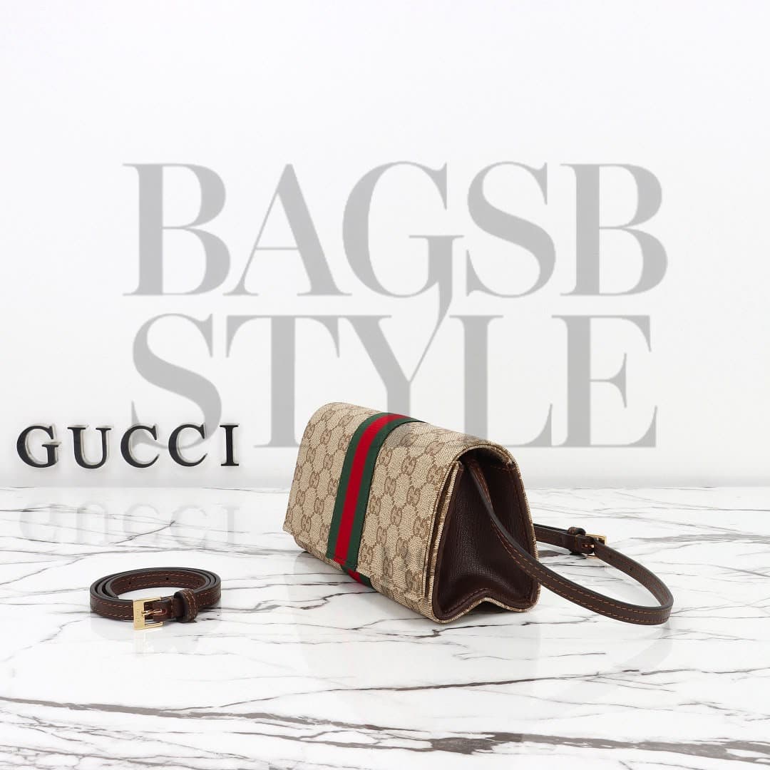 gucci Small Pouch With Strap And Web