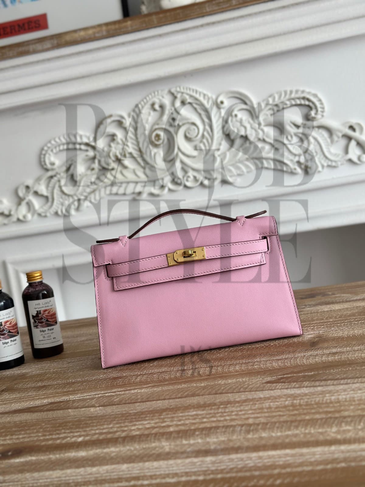 HERMÈS MASTER KELLY CUT MAUVE SYLVESTRE SWIFT ROSE GOLD HARDWARE (31*13.5*2.5cm) — Bags