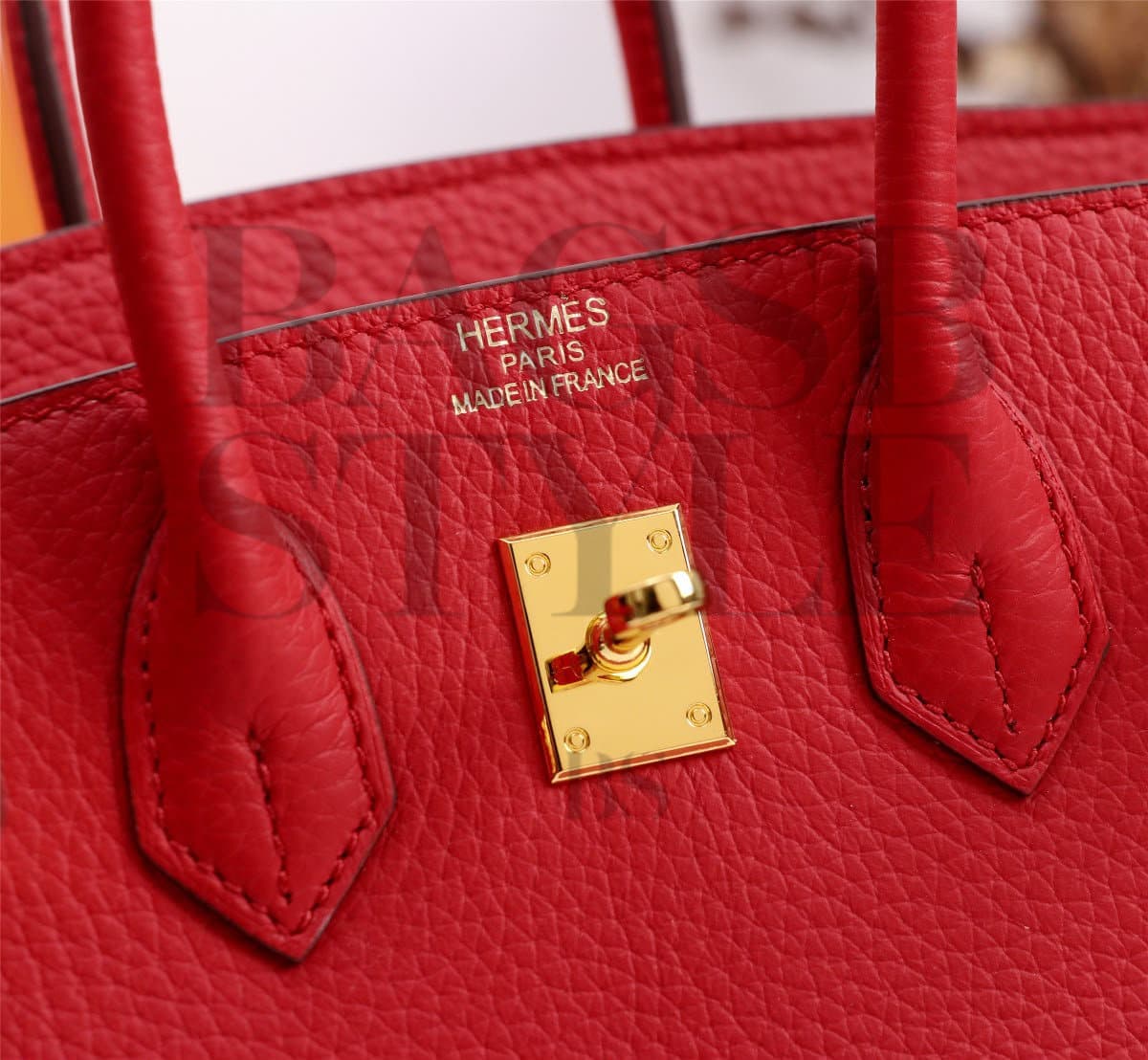 HERMES BIRKIN 25 TOGO ROUGE DE COEUR PALLADIUM HARDWARE (25*20*13cm) — Bags
