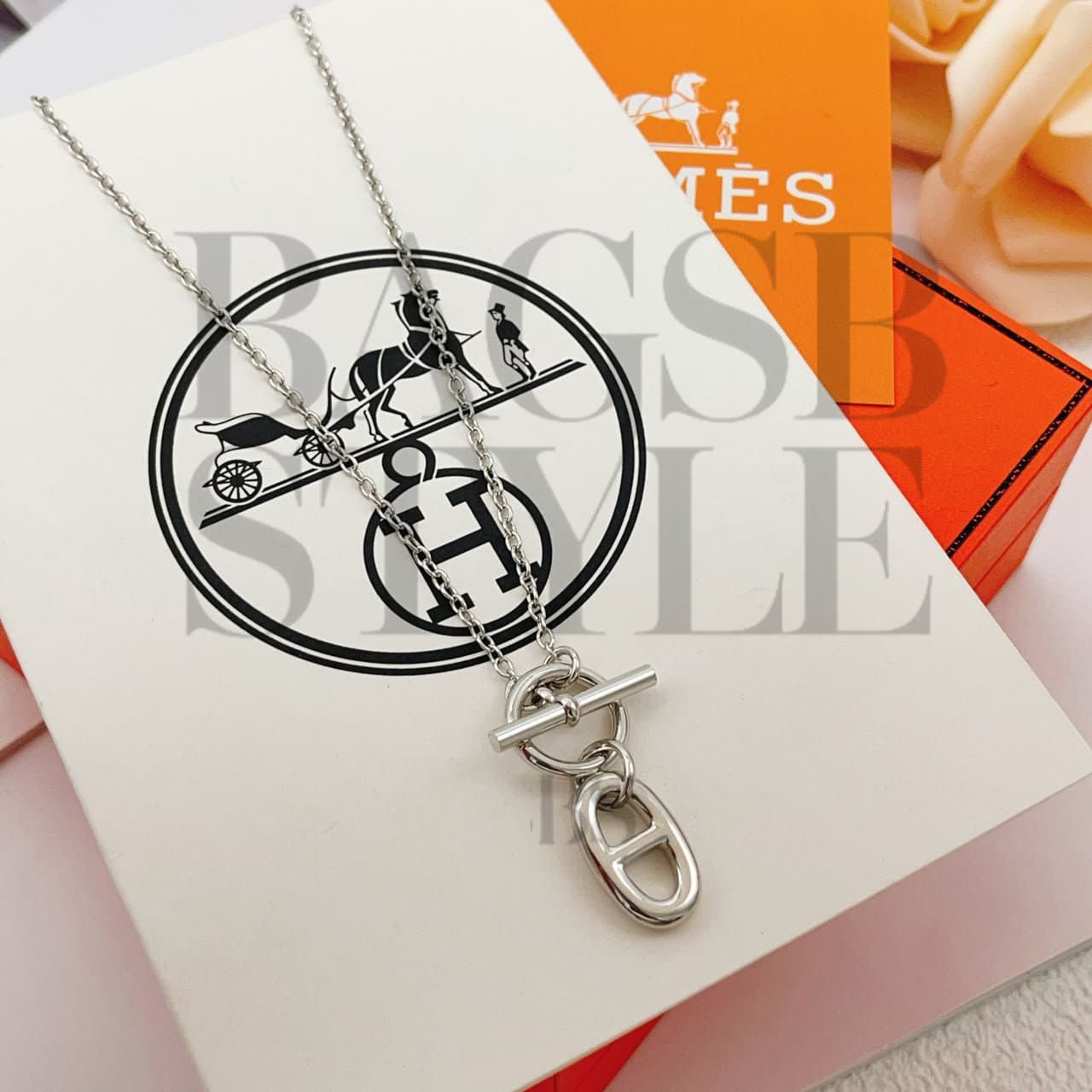 HERMES CHAÎNE D'ANCRE NECKLACE H104141B — Accessories