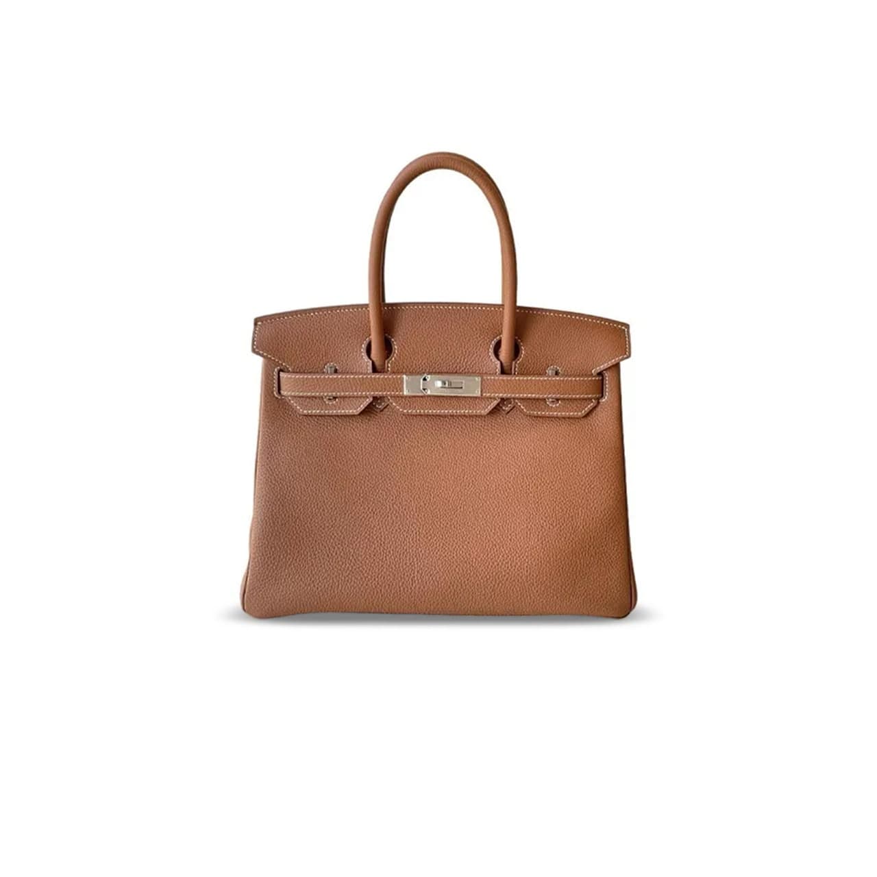 HERMES MASTER BIRKIN 30 TOGO BROWN PALLADIUM HARDWARE H030520CK37 (30*22*16cm) — Bags