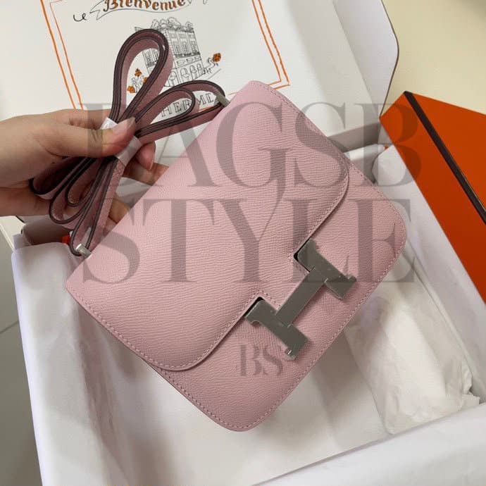 HERMES MASTER CONSTANCE 18 MAUVE PALE EPSOM PALLADIUM HARDWARE (19*15*4cm) — Bags