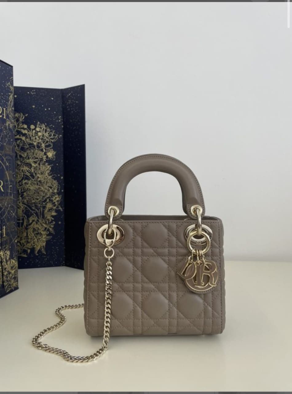 LADY DIOR MINI. Size: 17 × 15 × 7 cm — Bags