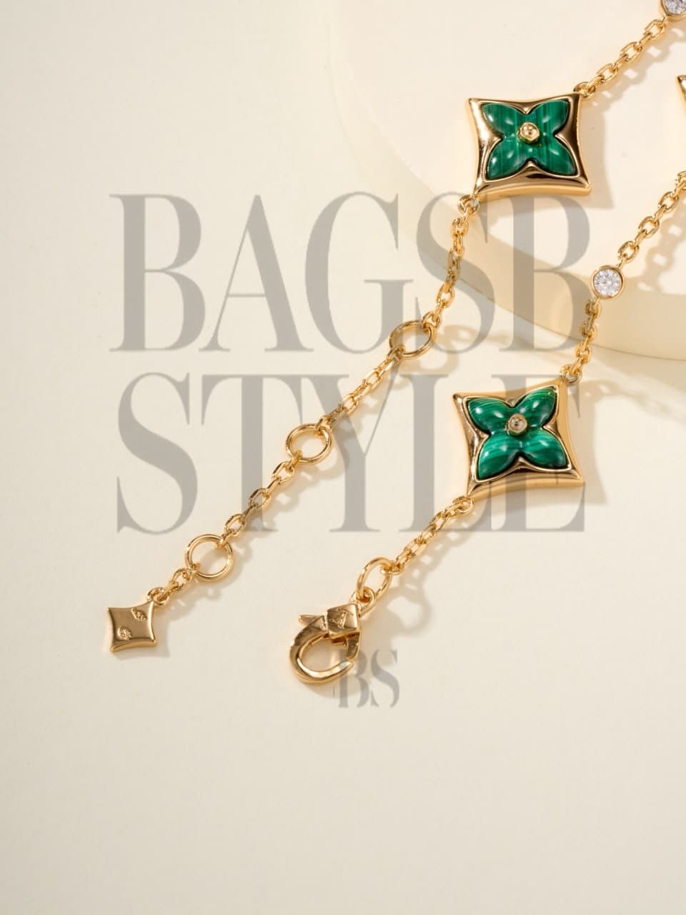 LOUIS VUITTON COLOUR BLOSSOM BB MULTI-MOTIFS BRACELET, PINK GOLD, MALACHITE AND DIAMONDS Q05570 — Accessories