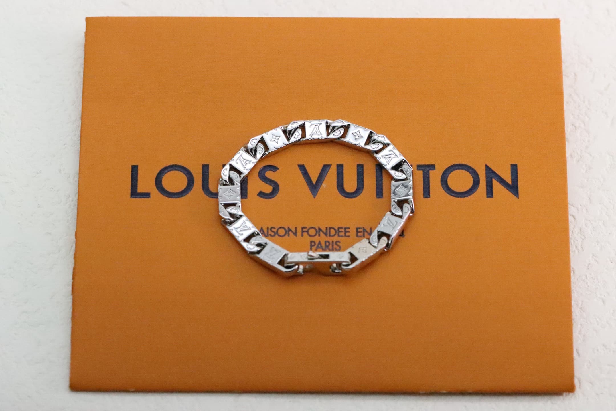 Louis Vuitton Silver Bamboo Cuban Couple Bracelet – Premium Luxury Designer Jewelry — Accessories
