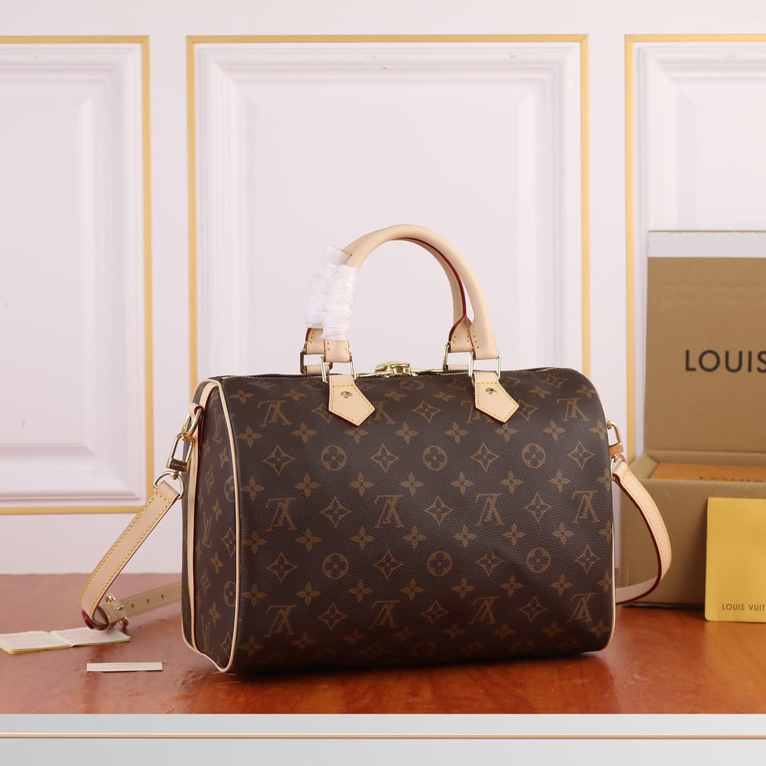 louis Vuitton Speedy Monogram Handbag | Premium Leather Shoulder Bag