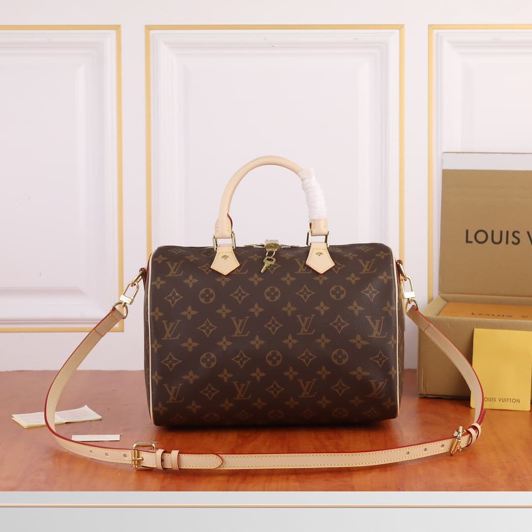 louis Vuitton Speedy Monogram Handbag | Premium Leather Shoulder Bag