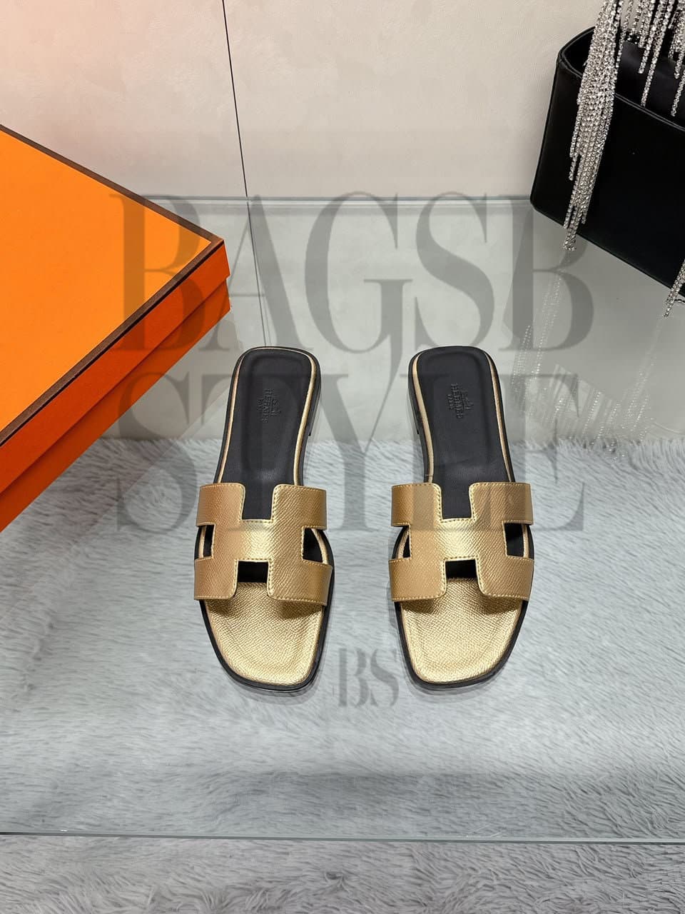 metallic Nappa Oran Sandals