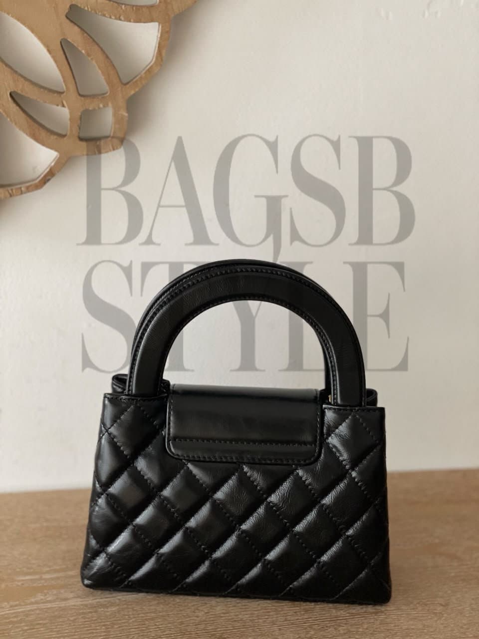 mini Quilted Top Handle Bag &
