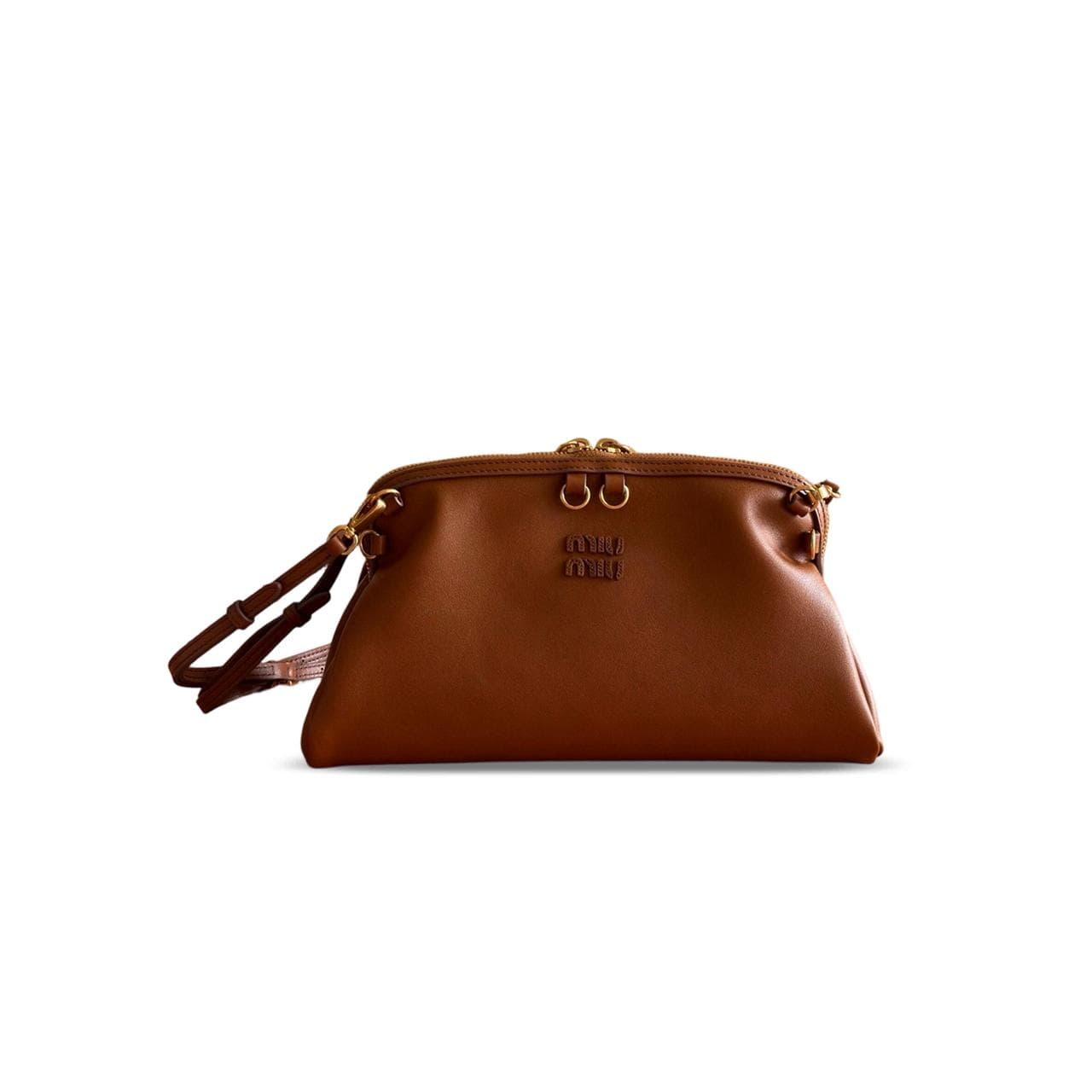 MIU MIU CAPRICE LEATHER CLUTCH 5BF130 (28*16*12cm) — Bags