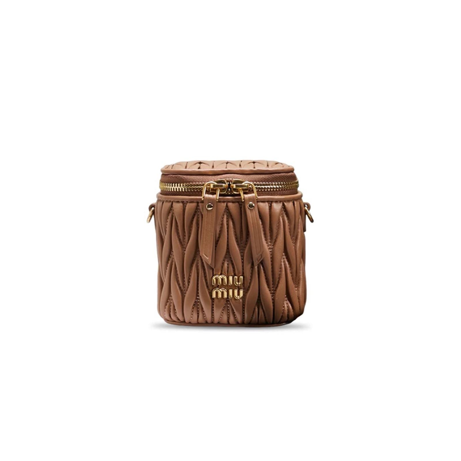 MIU MIU MATELASSÉ LOGO-PLAQUE MINI BAG 5NR018 (10.5*9.5*7cm) — Bags