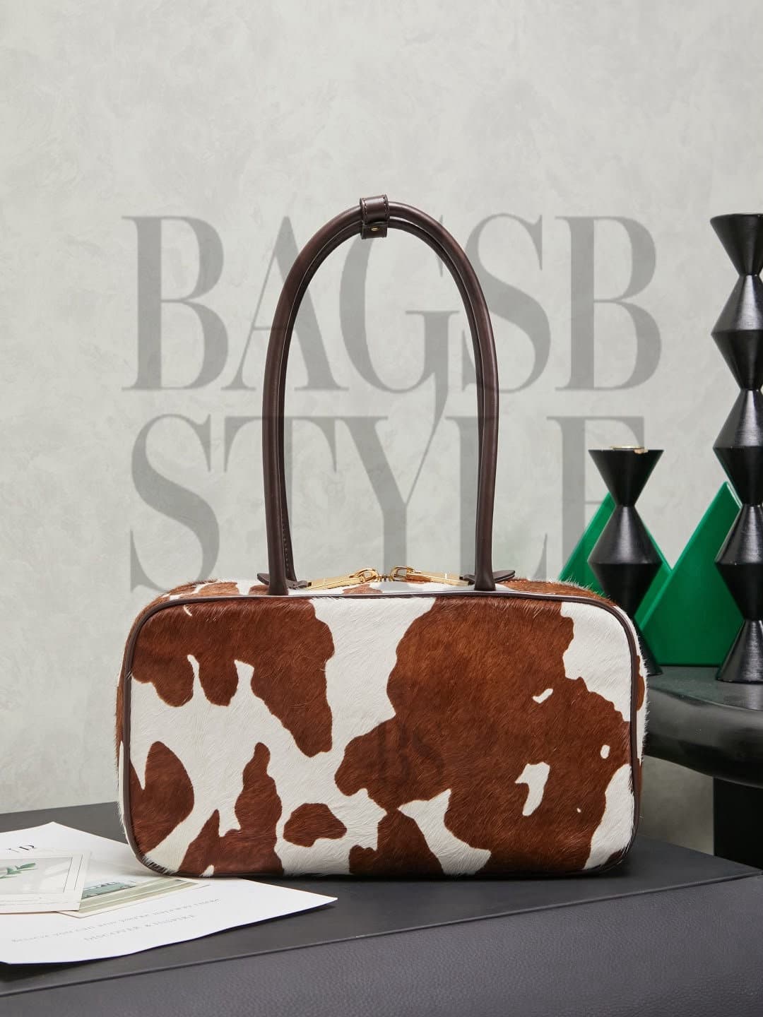 MIU MIU PRINTED LEATHER BEAU BAG 5BB172 (29*17*9cm) — Bags