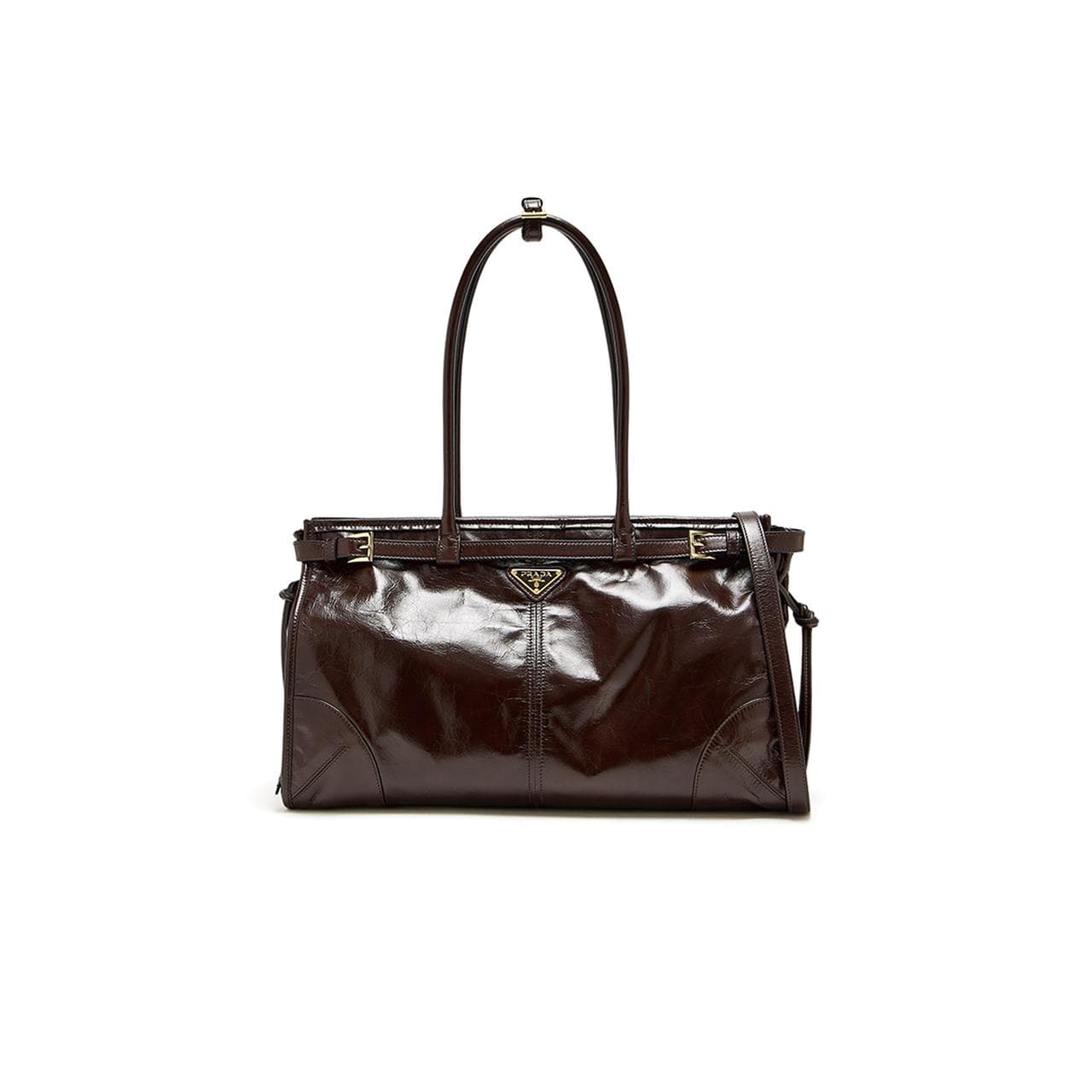 PRADA BONNIE LARGE LEATHER HANDBAG 1BA433 (38*24*12cm) — Bags