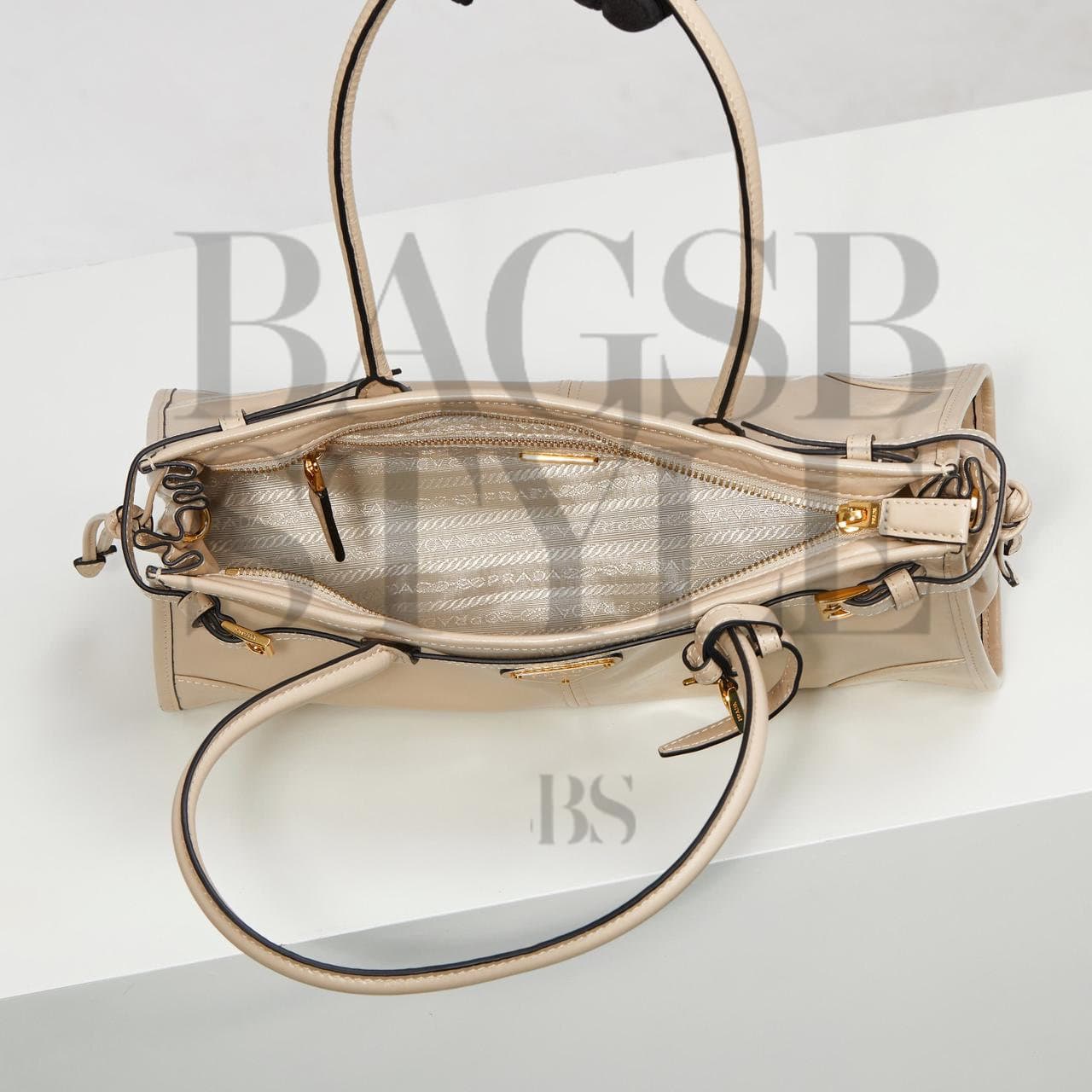 PRADA BONNIE MEDIUM LEATHER HANDBAG 1BA426 (32*15.5*12cm) — Bags