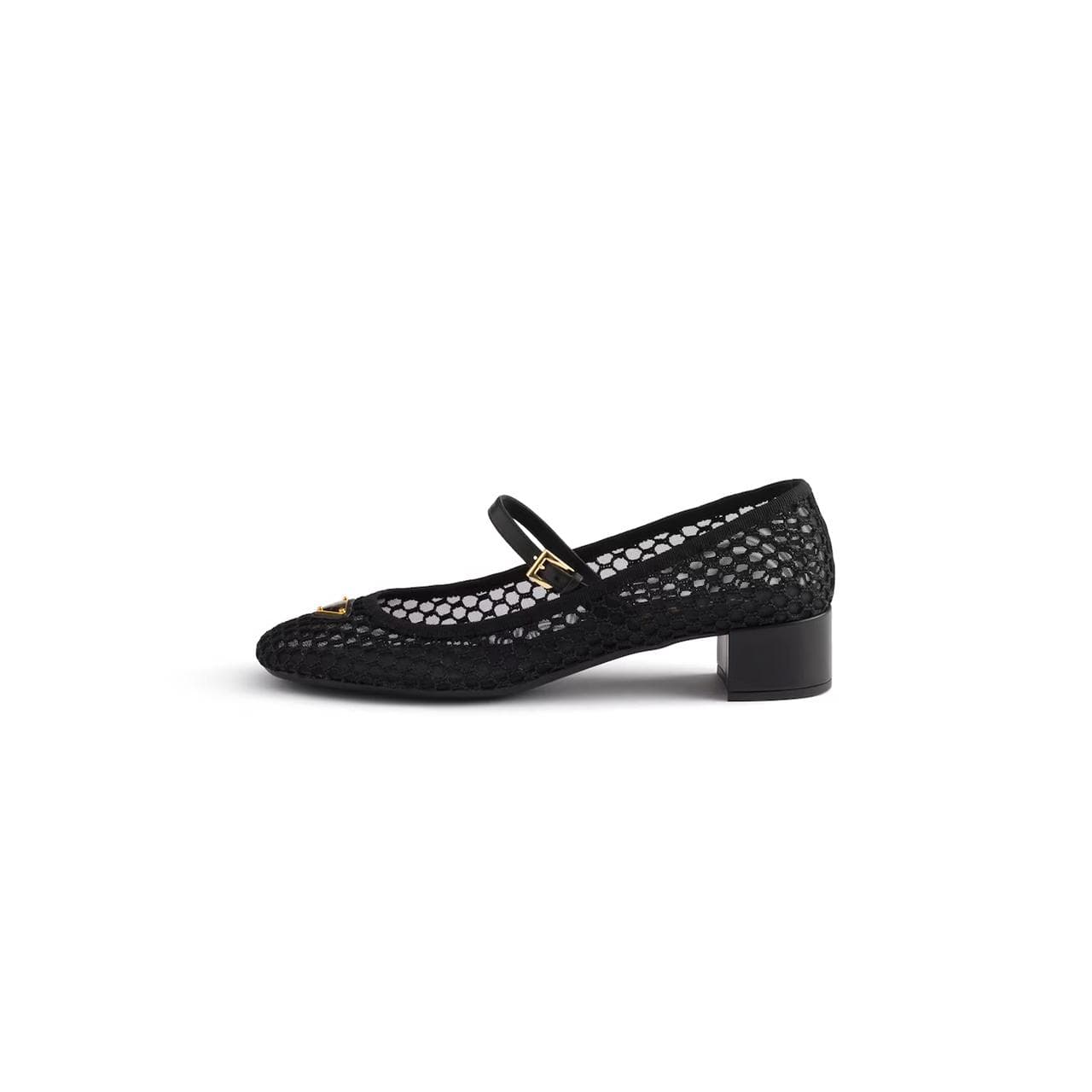 prada Low Heel Mesh Fabric Ballerinas
