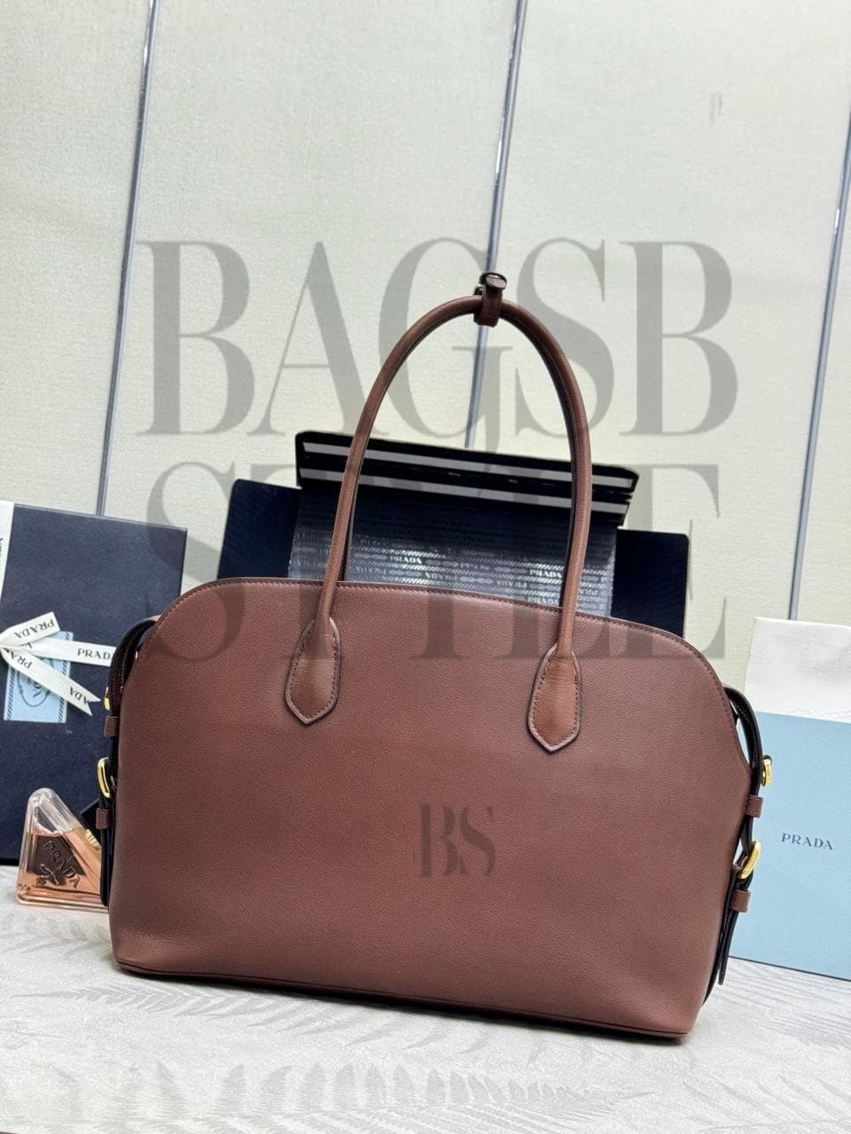 PRADA MEDIUM LEATHER TOTE BAG 1BG609 (30*19*12cm) — Bags