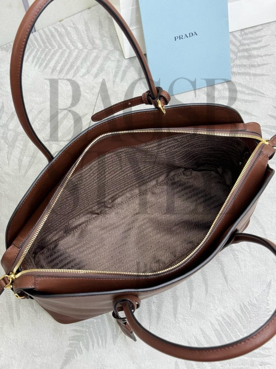 PRADA MEDIUM LEATHER TOTE BAG 1BG609 (30*19*12cm) — Bags