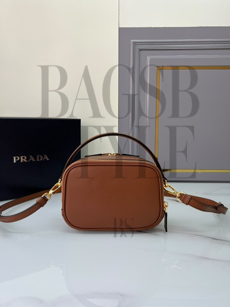 PRADA ODETTE LEATHER MINI BAG 1BH203 (18.5*11.5*6cm) — Bags