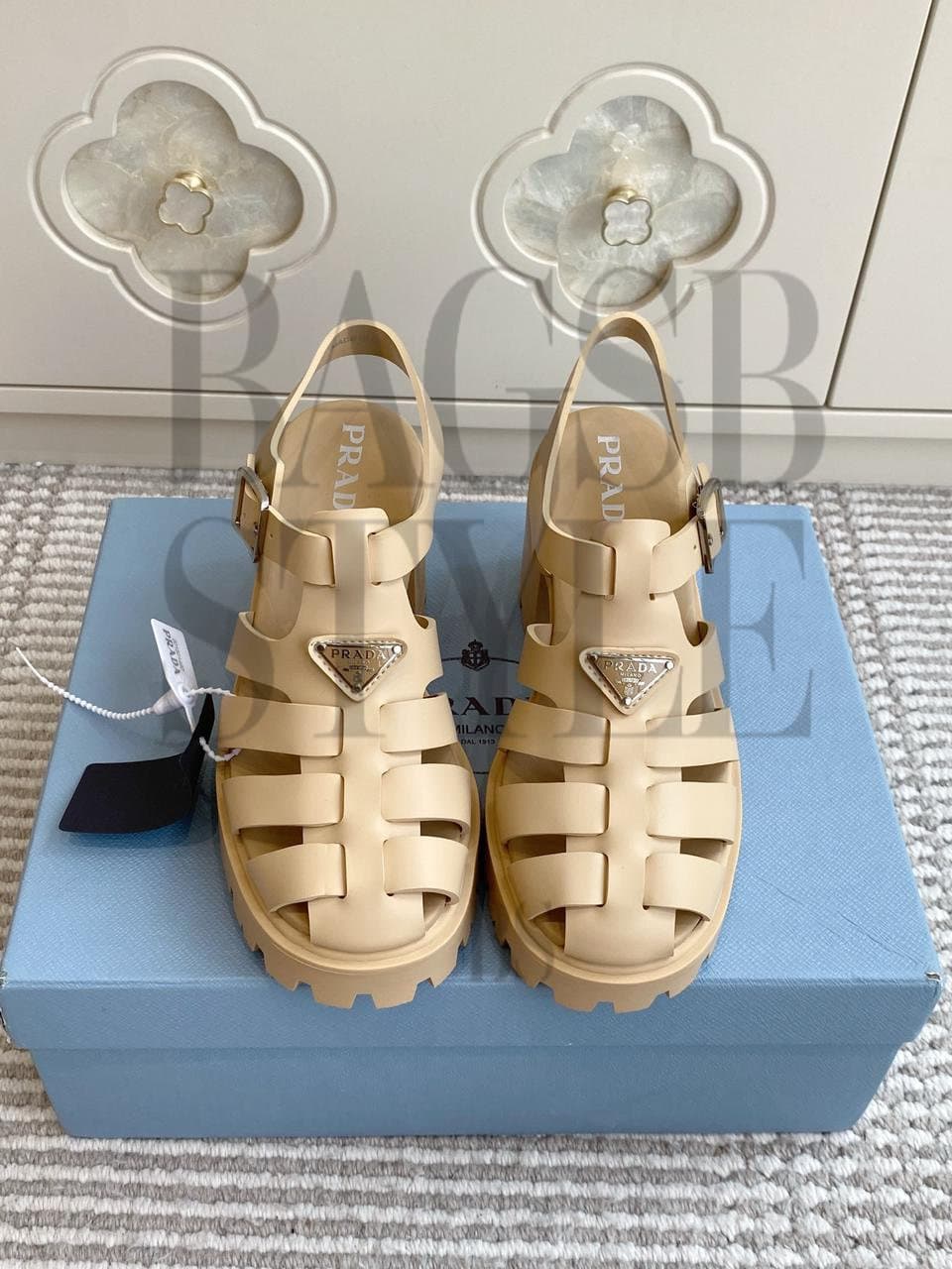 prada Rubber Platform Sandals