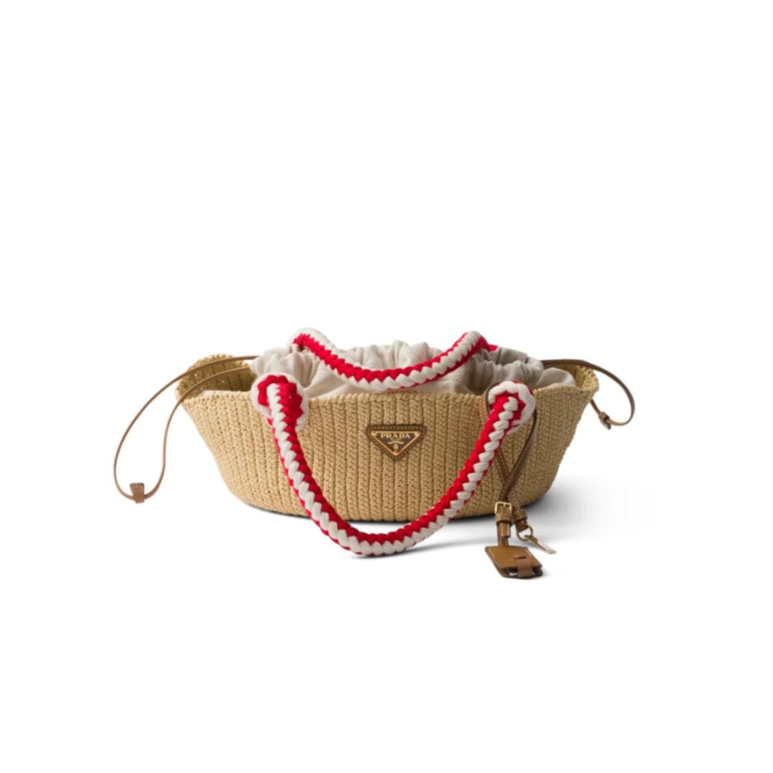 PRADA SMALL CROCHET TOP-HANDLE BAG 1BA463 (25*14*11.5cm) — Bags