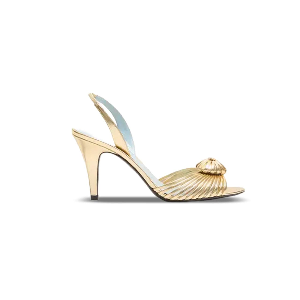 VALENTINO COEUR ROYAL SANDAL IN LAMINATED NAPPA LEATHER 85MM WS0LU8RUR — Shoes