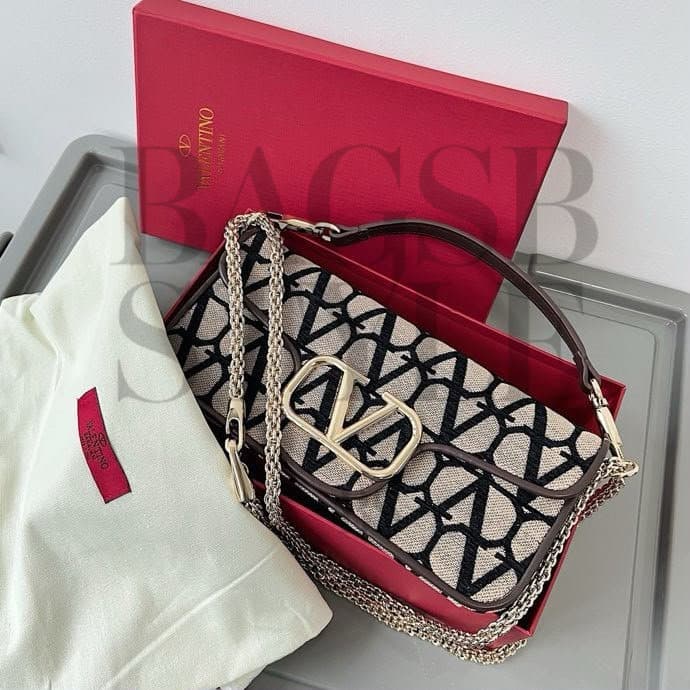 VALENTINO GARAVANI LOCÒ TOILE ICONOGRAPHE SHOULDER BAG 5W2B0L96JSQ_6ZN (27*13*6cm) — Bags